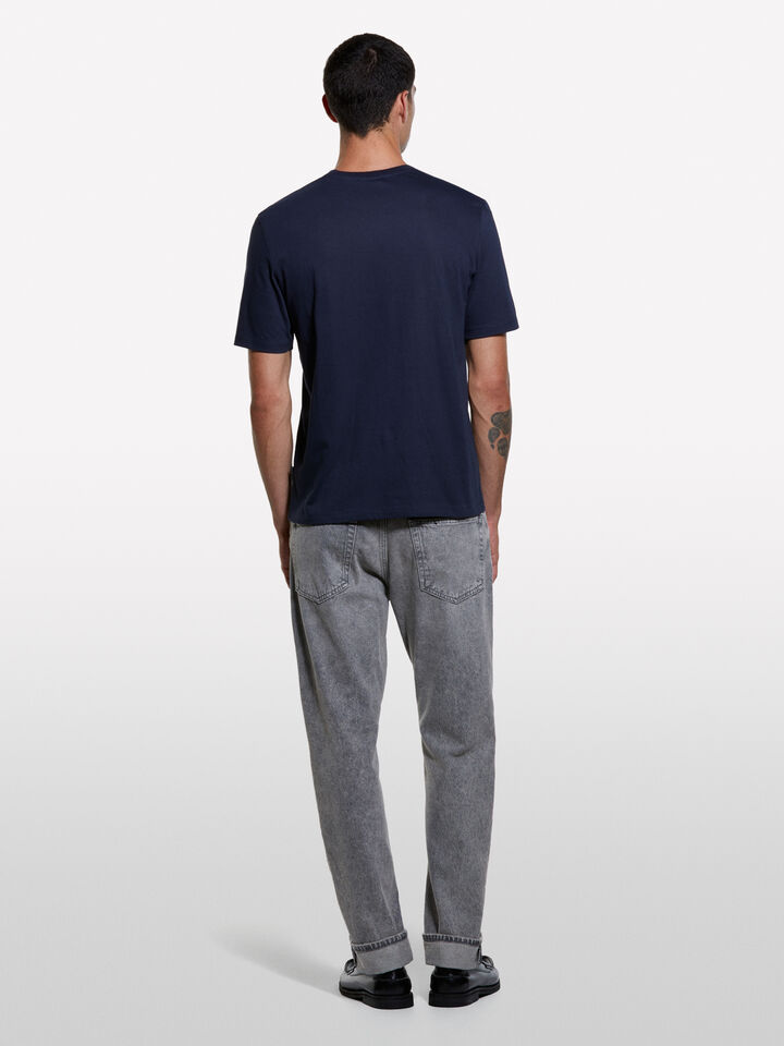 Regular-Fit Kurzarm-T-Shirt in Dunkelblau - kurzärmeliges t-shirt für herren - Dunkelblau | Sisley image number 2